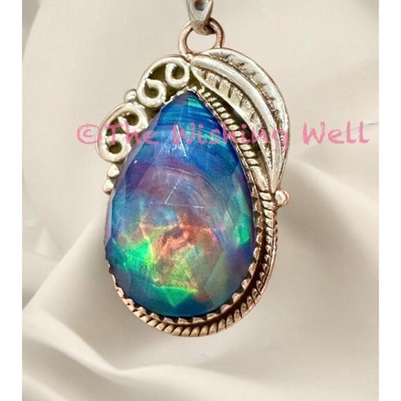 Aurora Opal Pendant | Boho Southwestern | 925 - Picture 2 of 6
